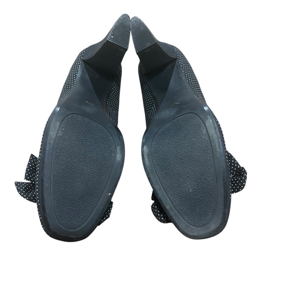 Ann Marino Black & White Polka Dot Heels Size 8.5 - Picture 6 of 6